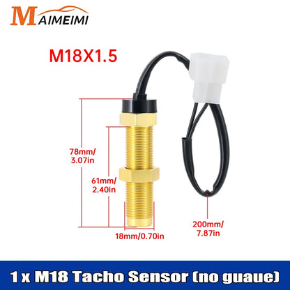 85MM Tachometer with LCD Hour Meter For Marine Boat Car RPM Gauge 8000rpm 6000rpm RPM Meter Tach Gauge 7 Colors LED Backlight