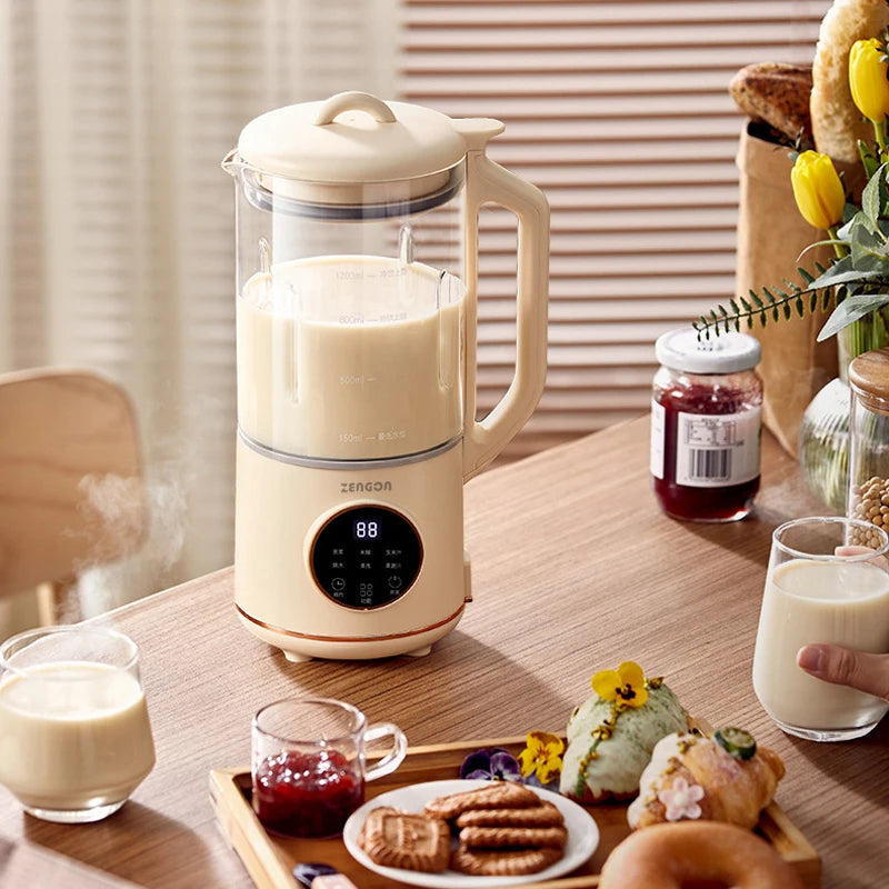 1200ml Soy Milk Machine Electric Juicer Blender Mixer Wall Breaking Machine Rice Paste Maker Breakfast Machine
