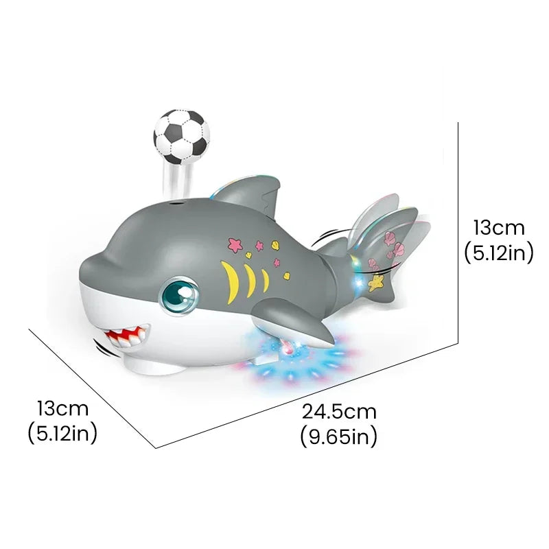 Baby Toys Toddler Electric Crawling Education Toys Blowing Ball Dancing Swing Musical Shark Toy With Music Flashing Light Kids