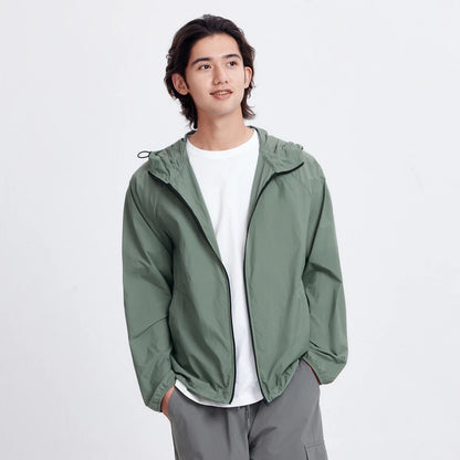 Semir Jacket Men'S Summer Foldable Storage Top Simple Casual Style Hooded Couple