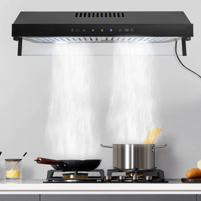 Dual Motor Kitchen under Cabinet Range Hood 900CFM US Standard 59.8*33.5cm/23.54*13.19in with LED Lights And Adjustable Wind Speed