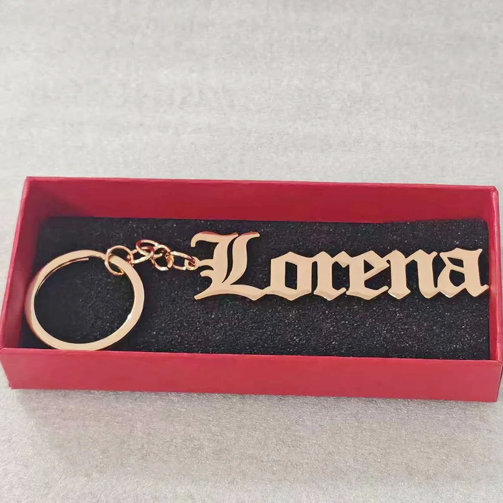 Personalized Customizable Keychain with Engraved Name/Letter, Durable Key Ring, Perfect Gift for Him Her Friends & Daily Carry