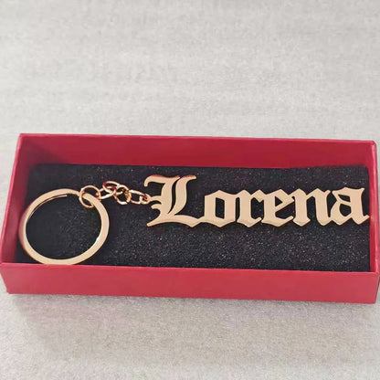 Personalized Customizable Keychain with Engraved Name/Letter, Durable Key Ring, Perfect Gift for Him Her Friends & Daily Carry
