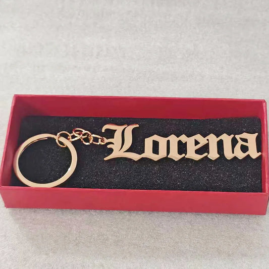 Personalized Customizable Keychain with Engraved Name/Letter, Durable Key Ring, Perfect Gift for Him Her Friends & Daily Carry