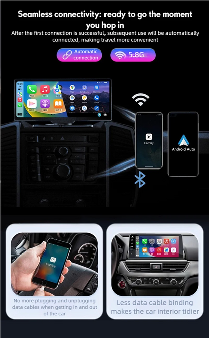 2026 Latest Wireless CarPlay Apapter USB CarPlay & Android Auto,Type-C Port,Converts Wired to Wireless,Plug & Play,Auto-USB