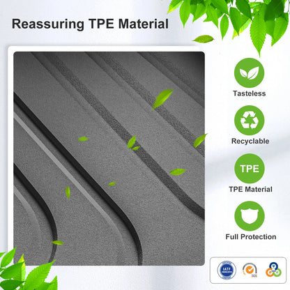 Right Drive for Toyota Prius 50Series (Hybrid Version) 2017-2021 Car Floor Mats Cargo Liner Trunk Pad TPE 3D Accessories BLACK