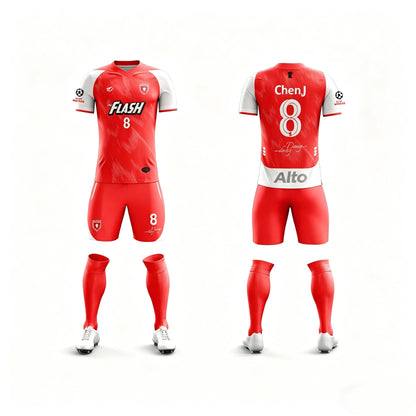 Custom Sublimation Printing Football Jersey Polyester Soccer Uniform Club Team Football Uniform Breathable Soccer Jersey For Men