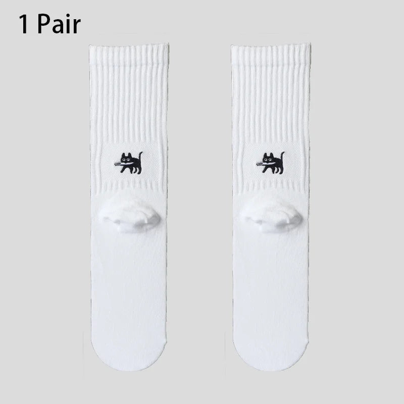 Men's Cotton Work Socks Cushioned Long Running Breathable Ankle Crew Socks Casual Socks for Men Cycling Socks