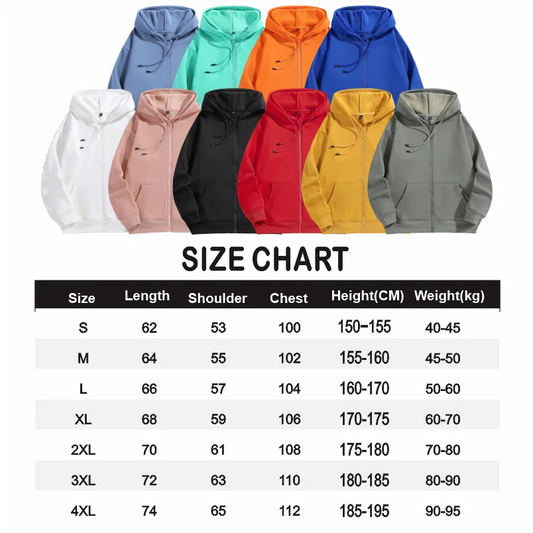 Customize Your Logo Zipper Sweatshirt For Men And Women Loose Casual Fashionable Long Sleeved Sportswear Personalized Embroidery