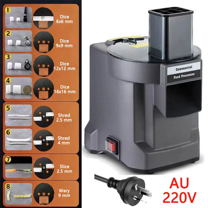 110V/220V Commercial Vegetable Cutting Machine Automatic Vegetable Carrot Potato Chopper Slice Shred Diced Quickly Vegetables
