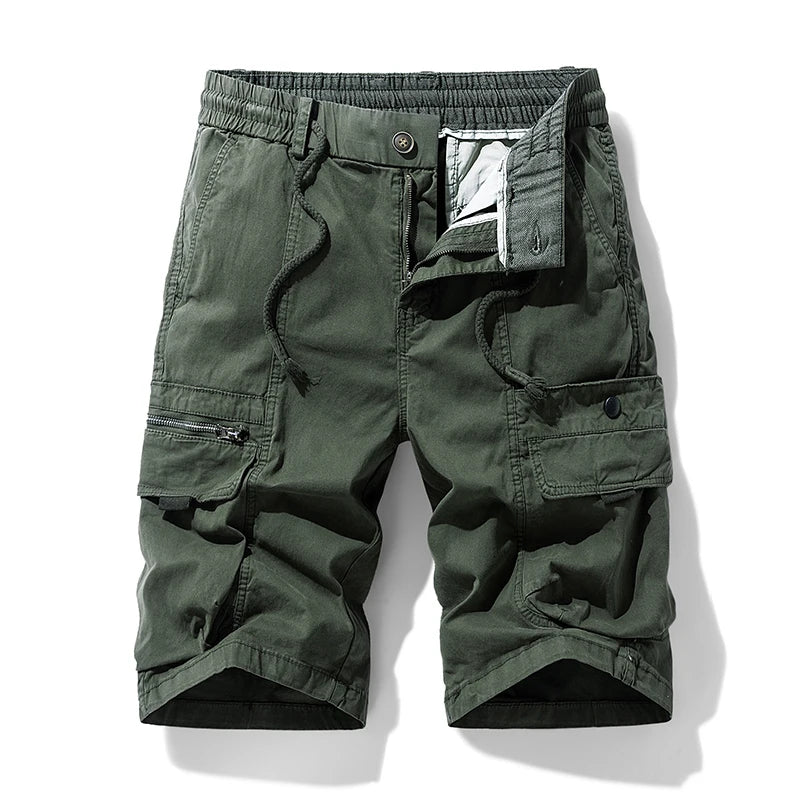 New Summer Men Cargo Cotton Shorts Mens Beach Multi Pocket Shorts Man Spring Fashion Casual Joggers Shorts Male Dropshipping