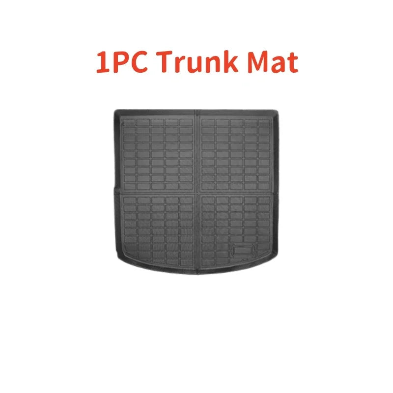 For BYD SEALION 7 2024 2025 TPE Car Floor Mats (Only RHD), All Weather Waterproof Backrest  Trunk  Frunk
