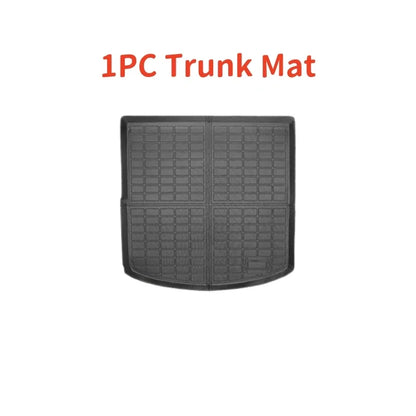 For BYD SEALION 7 2024 2025 TPE Car Floor Mats (Only RHD), All Weather Waterproof Backrest  Trunk  Frunk