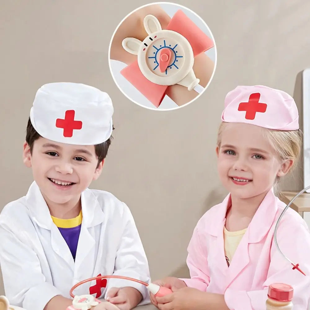 Simulation Dentist Box Doctor Pretend Role Play Kit Educational Game Role-playing Games Kid Stethoscope Doctor Set Blue/Pink