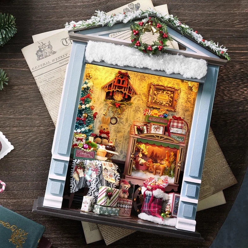 Miniature Dollhouse Set 3D Puzzle Assembly Model DIY Handmade Sets Bedroom Decoration Crafts Toys For Christmas Birthday Gifts