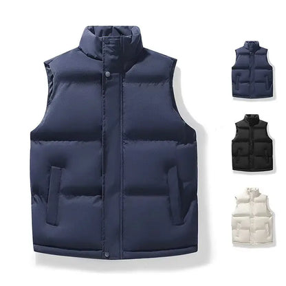 2026 New Men's down Vest Autumn Winter Large Size Sleeveless Casual Thickened Men's Vest Fashionable Youth Active Style Zippe...