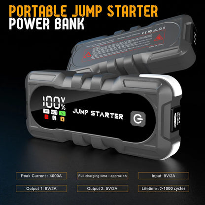 CEYYOR Professional Car Jump Starter 2000A 24000mAh for 12V Petrol Diesel Car,Motorcycle,Truck,SUV,Booster Jump Starter for Car
