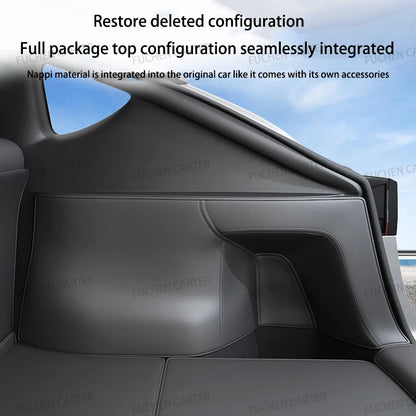For Tesla Model Y Juniper Trunk Mat Full Coverage Trunk Both Side Guards Seat Backrest Protective Pad Cargo Liner Anti Dirty Mat