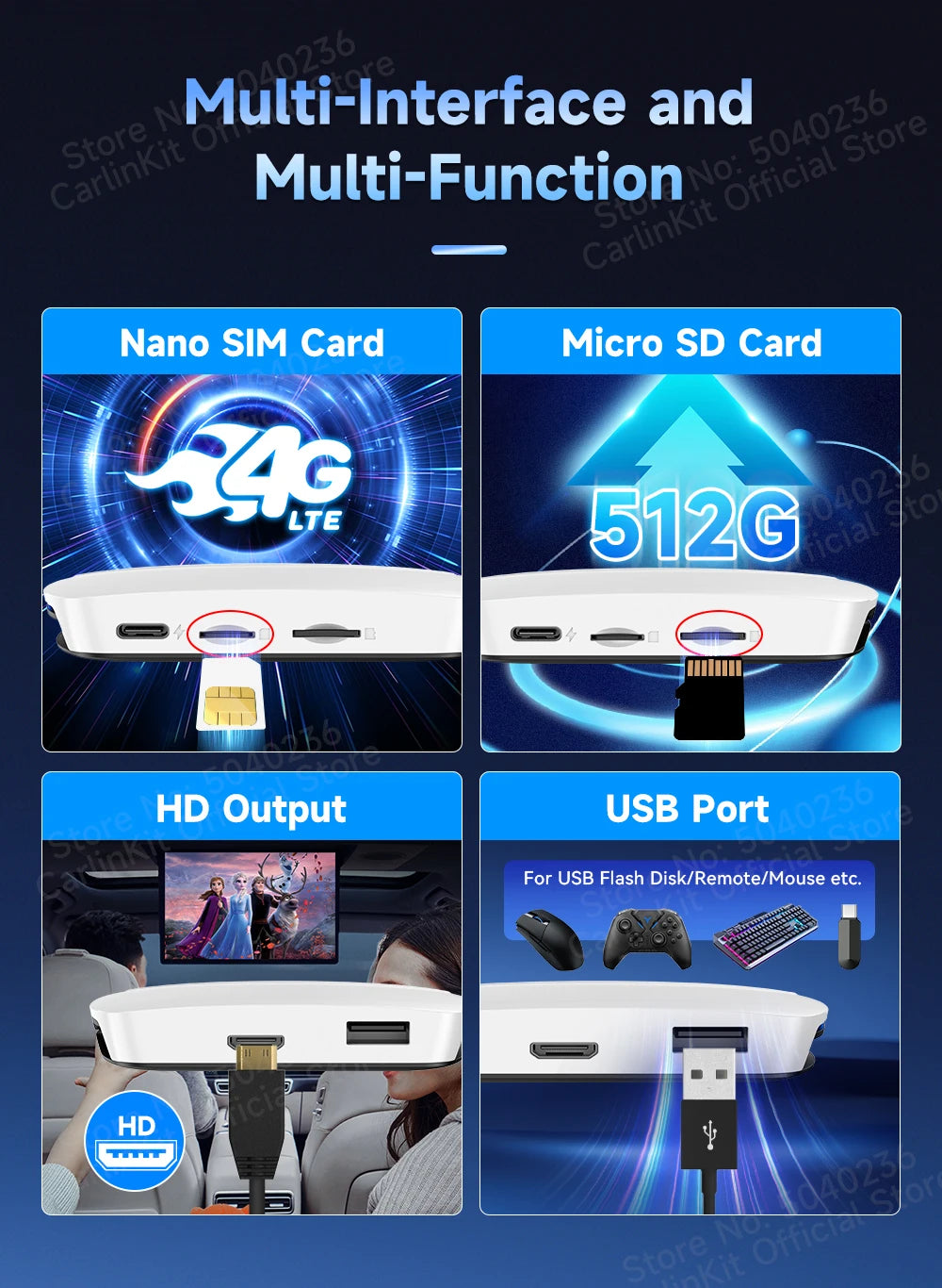 2026 New CarlinKit Android 13 CarPlay AI Box HDMI Wireless CarPlay Android Auto TV Video Box Qualcomm SDM660 8-Core Split Screen