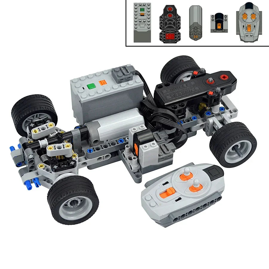 MOC Expert Technical Car Power Function Motor Parts  Buiding Block With RC Motor Vehicle Brick Toys For Children Gifts Leduo