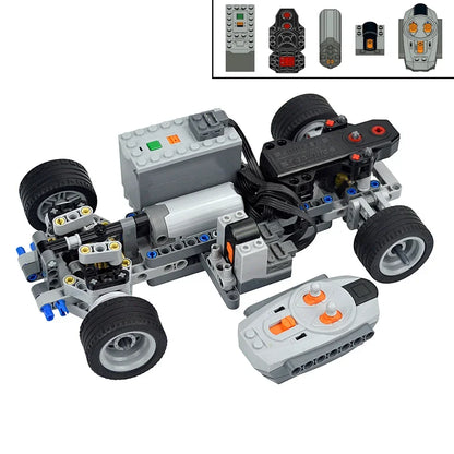 MOC Expert Technical Car Power Function Motor Parts  Buiding Block With RC Motor Vehicle Brick Toys For Children Gifts Leduo