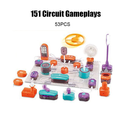 Children's Science Education Toy Electronic Building Blocks Physics Circuit Experiment Gift for Primary School Students Aged 6