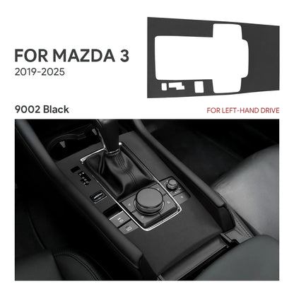 For Mazda 3 Axela 2019 2020 2021 2022 2023 2024 2025 Central Console Gear Shift Panel Top Suede Sticker Car Interior Trim