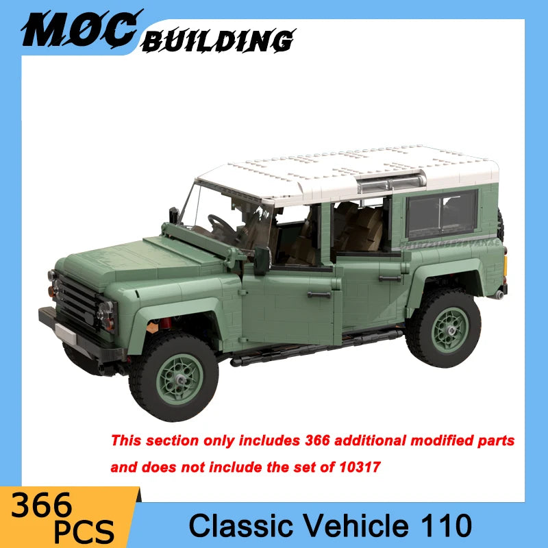 MOC Building Blocks Classic Off-Road Vehicle Model Famous High-Tech Racing Car DIY Creative Assemble Bricks Toys Boy Adult Gifts