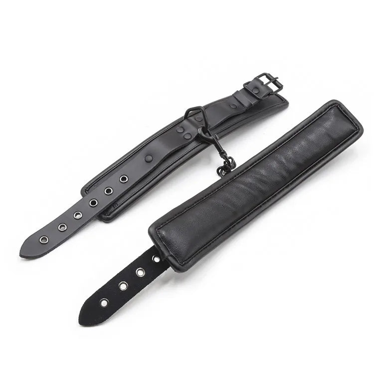 Top quality bdsm bondage set handcuffs and ankle collar fetish slave sex toys bondage man woman sex games for couples.