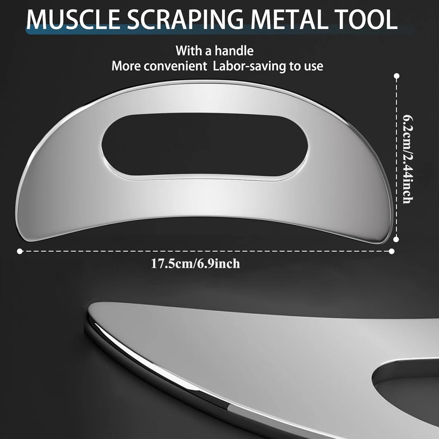 Stainless Steel Gua Sha Massage Tool Muscle Scraper for Soft Tissue Mobilization IASTM Physical Therapy & Myofascial Release