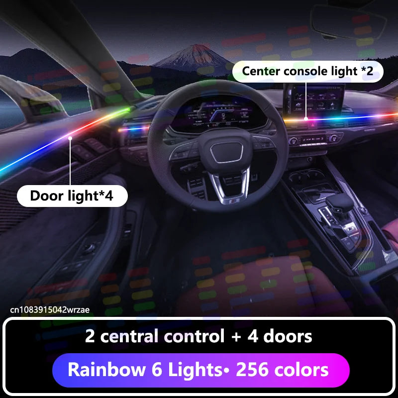 18 in 1 For Ford Tourneo Custom 2023-2026 Years Car Interior Ambient Lights Strips Breathing Lighting Kit App Control Auto LED s