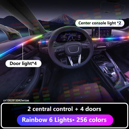 18 in 1 For Ford Tourneo Custom 2023-2026 Years Car Interior Ambient Lights Strips Breathing Lighting Kit App Control Auto LED s