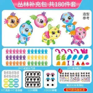 DIY Fun Balloon Inflator oonies Creative Handicraft Inflating Machine for Boys Girls Assembled Bobo Sticky Toys anti-stress toy