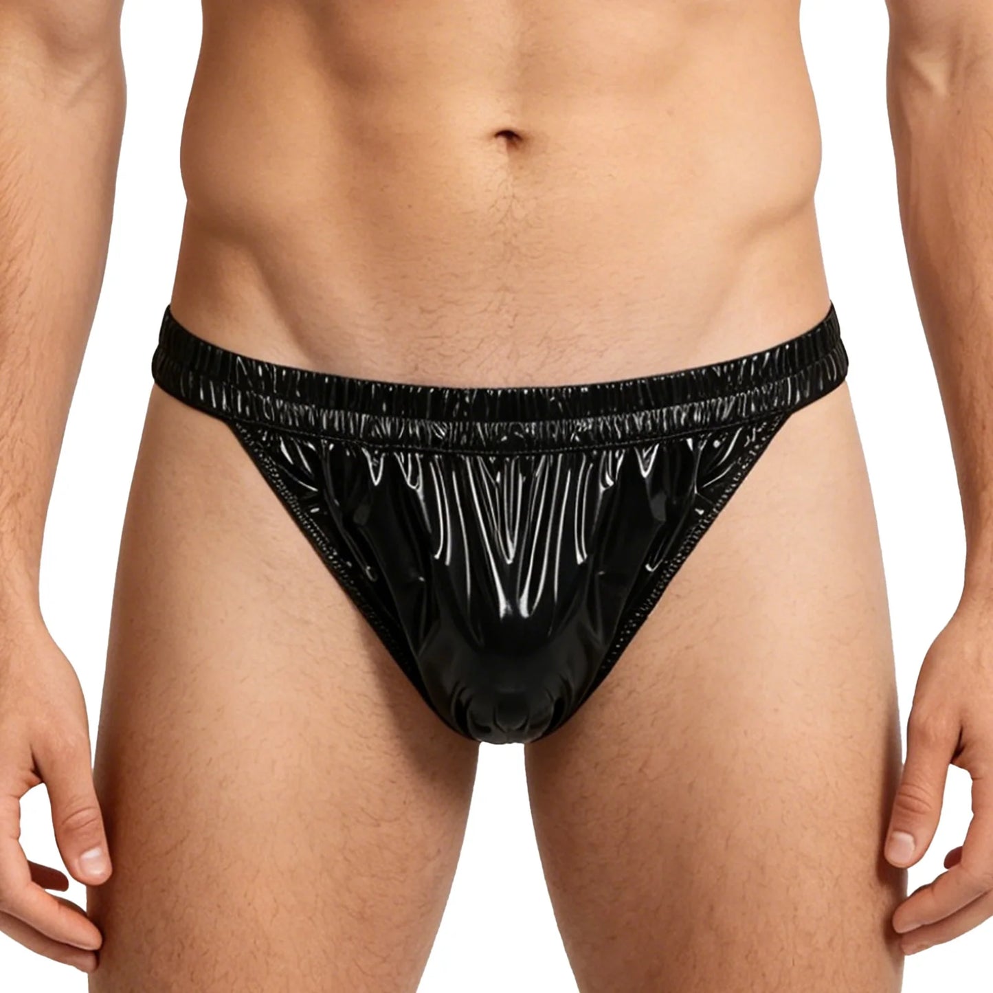 Mens Waterproof Diaper Cover Panties Elastic Waistband Glossy Briefs Leakproof Elderly Special Needs Adaptive Underwear Swimwear