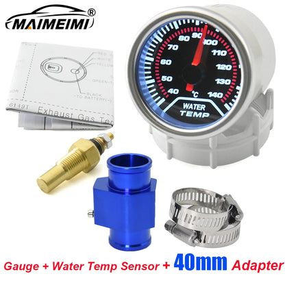 Car Gauge 52mm Water temp Temperature Joint Pipe Sensor Gauge Gauge 40~140 Celsius Adapter Size 28mm / 30mm / 32mm / 34mm / 36mm