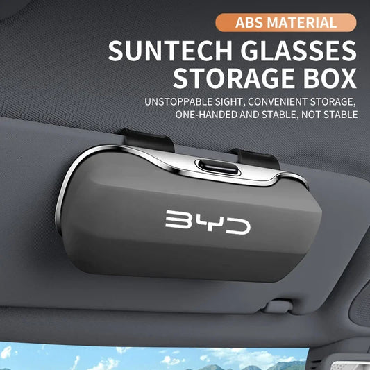 For BYD Atto 3 Tang F3 E6 Yuan Plus Song Max F0 Qin G3 I3 Han Auto Car Visor Sunglasses Glasses Case Glasses Holder Clip Box