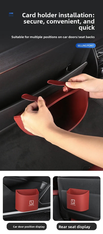 Suitable for ZEEKR 007gt 7X Zeekr 001 009 mix zeekr 9x car garbage bin storage box, car door water cup holder