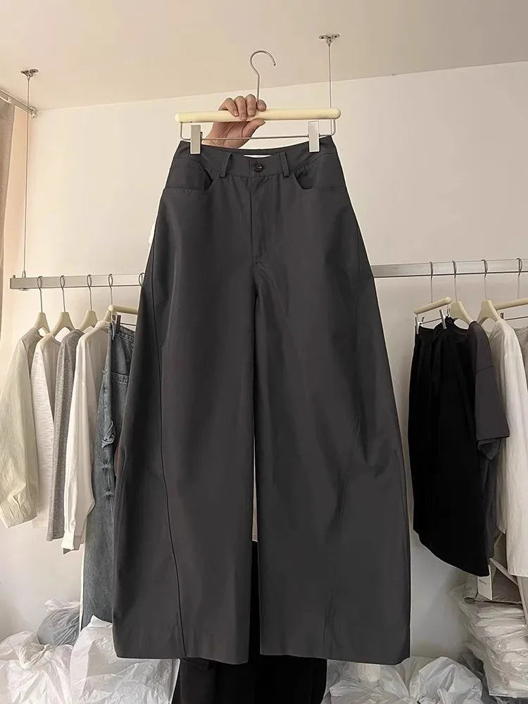 Korean Style Casual Pants Women's Summer New Large Size Fat MM Loose Hip Covering Slimming Wide Leg Long Pants