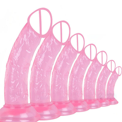 Realistic Anal Butt Plug Soft Jelly Dildo Suction Cup G Spot Anal Vaginal Masturbators Penis Dick Adult Sex Toys For Women Men