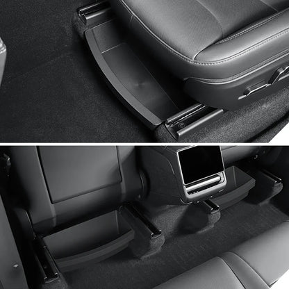 TEKSY 2 PCS For Tesla New Model Y 2025 2026 Launch Juniper Front Seats Under Seat drawer TPE Storage Box