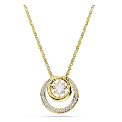 New shoe style inlaid mixed crystal interlocking rose gold pearl romantic heart-shaped necklace