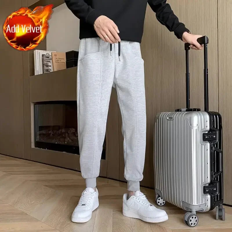 Man Sports Pants Plain Joggers Harem Plus Big Size Retro Fashion Trousers Elegant Autumn Winter High Quality Sweatpants for Men