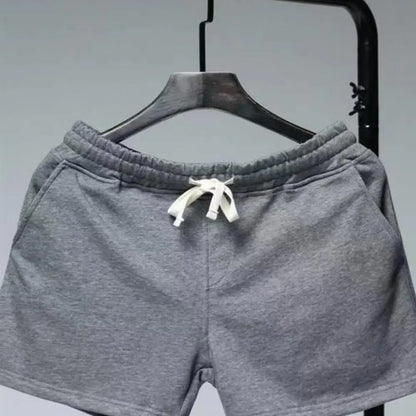 Breathable Elastic Fitness Shorts Men's Summer Thin Style Sporty Casual Loose Fit Three-quarter Length Youth Active Wear