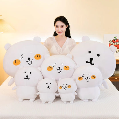 Creative Funny Expression Cute Face Bear Cartoon Soft Stuffed Animals Baby Sleeping Pillow Sofa Cushion for Girls Children Gifts
