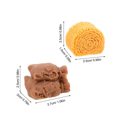 40Pcs Mini Haystack Fake Straw Farm Hayrick for DIY Sand Table Decor Dollhouse Crafts Mini Scenery Farm Garden Decor
