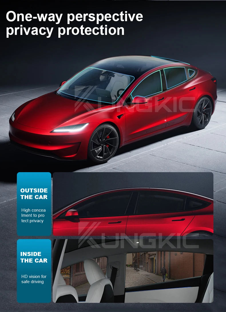 Pre-Cut Car Window Privacy Tint Film For Tesla Model 3 2020-2023 Auto solar UV Protector films for Tesla Model 3 Highland 2024