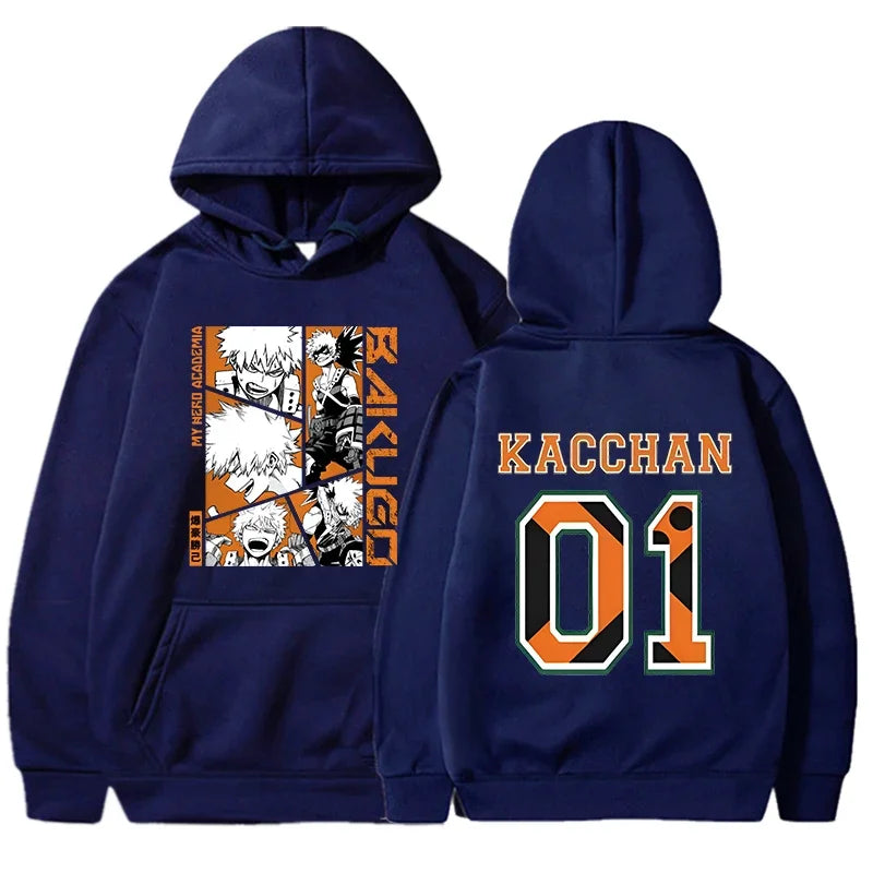 New Anime Bakugou Katsuki Print Hoodies Women Men Spring Autumn Fashion Pullovers Ladies Hooded Long Sleeve Sweatshirt