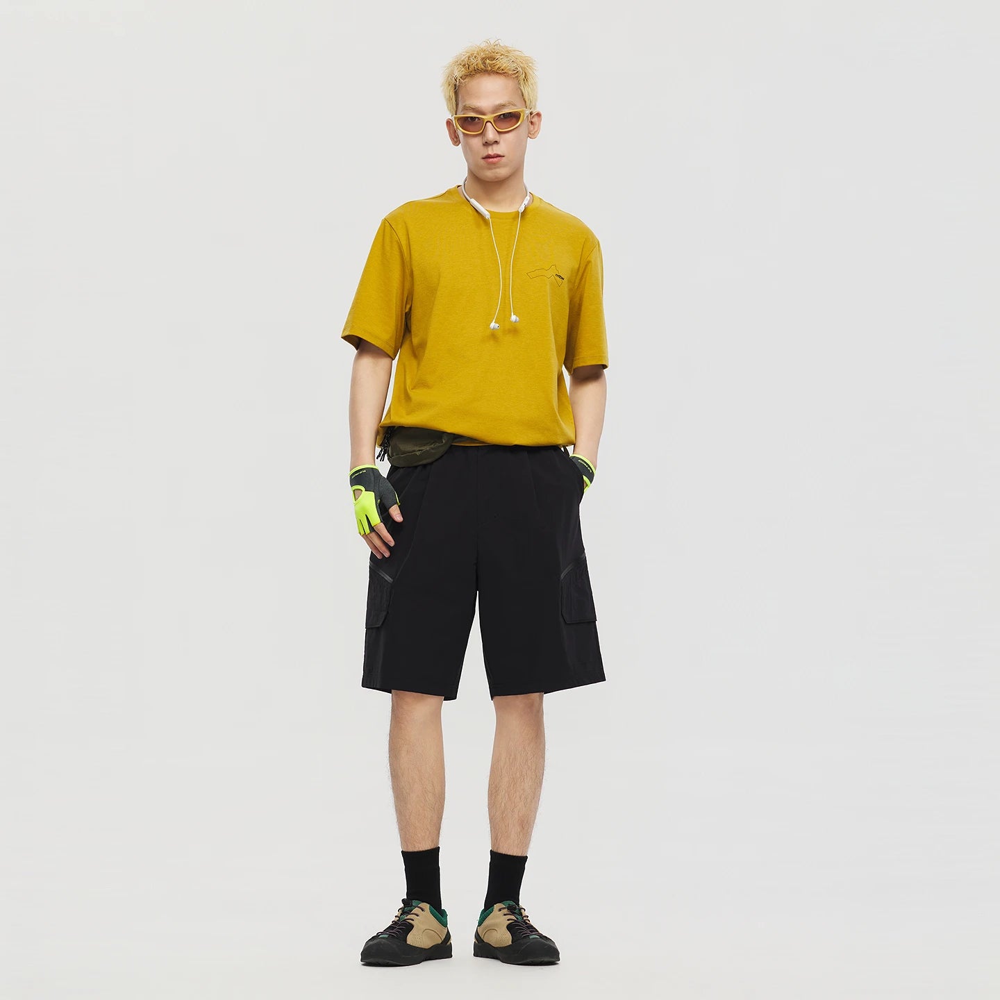 Metersbonwe Men Cargo Bermuda Shorts 2026 Summer New Loose Fit Straight Leg Casual Shorts Outdoor Trendy Waterproof Zipper Short