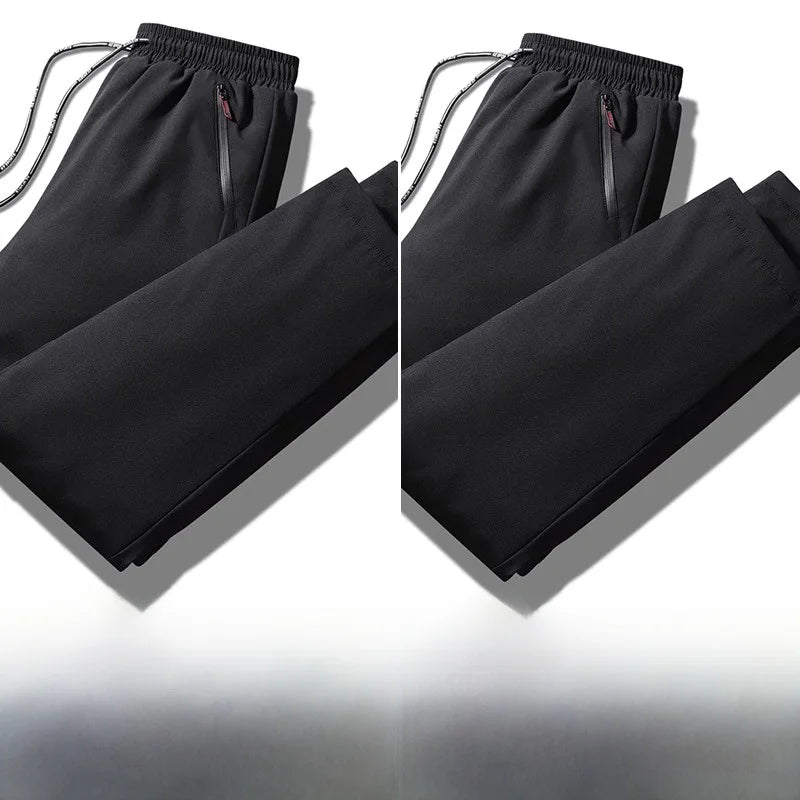 TUCANO Men's Thickened down Cotton Pants Outdoor Winter Sports Wearable Long Trousers Youth Casual Straight Leg Multi Pocket