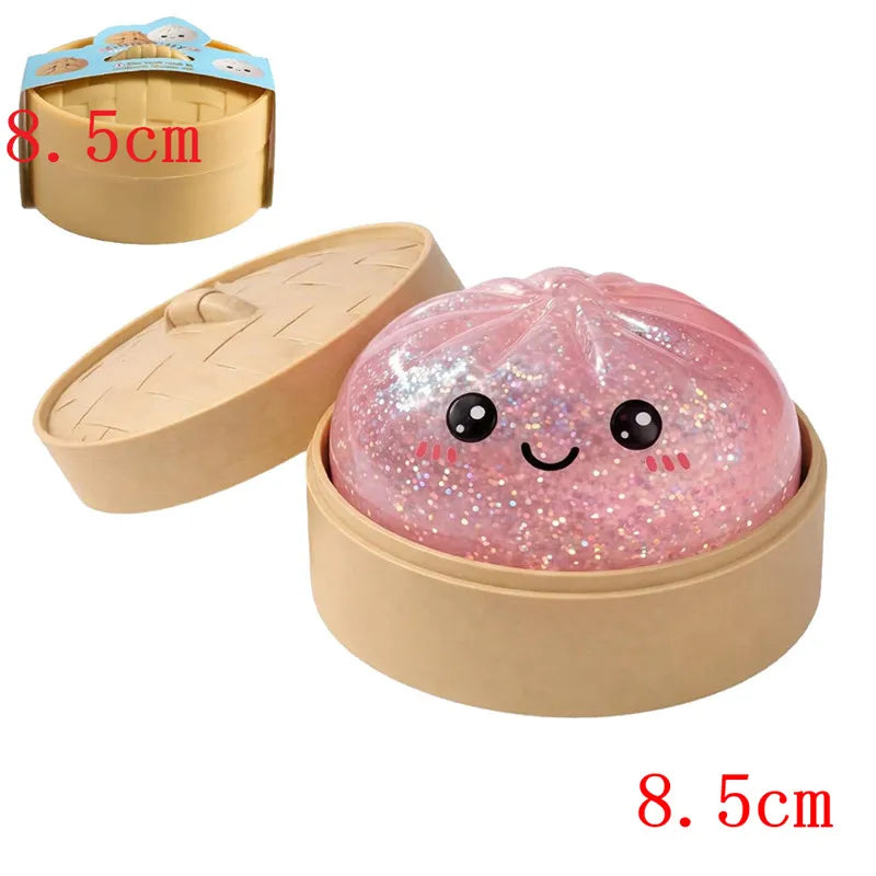 5.5/8.5cm Stress 1-12Pcs Dumpling Squash Toy Dampaline Squishy with Box Dumplings Sensory Squeeze Toy for  Relief Gift Birthday